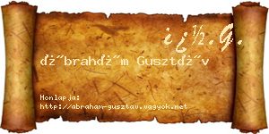 Ábrahám Gusztáv névjegykártya