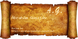 Ábrahám Gusztáv névjegykártya