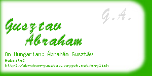gusztav abraham business card
